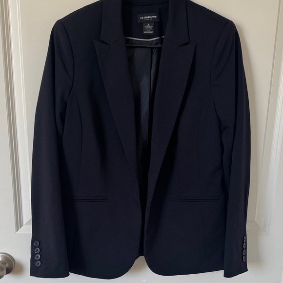 Liz Claiborne Classic Navy Blue Blazer - Picture 2 of 12
